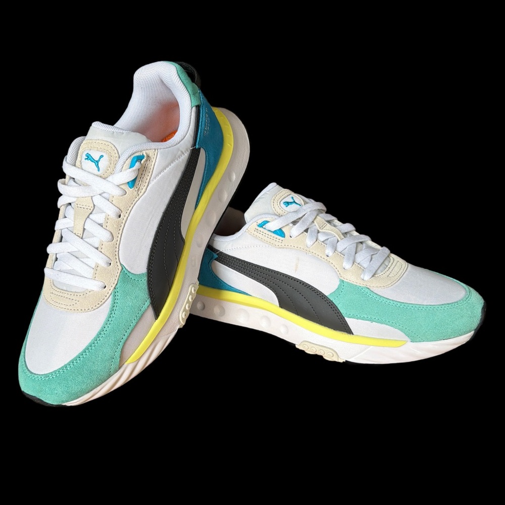 Puma Elektro Aqua Wild Rider “Rollin” Men’s size 11 Lifestyle sneakers EUC 1X